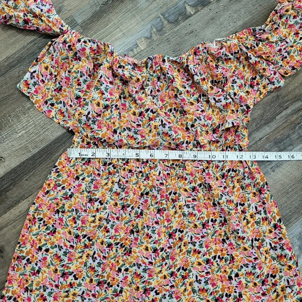 Roxy Another Day Off Shoulder Romper Boho Beach Cover Up Summer - Picture 9 of 12